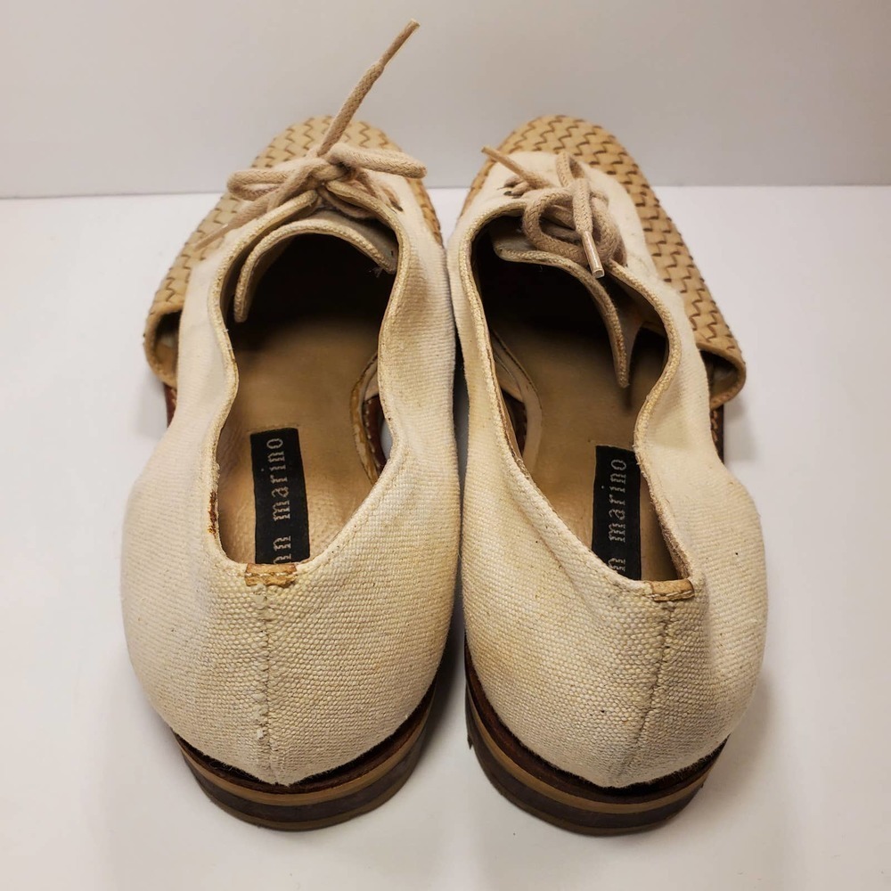 Cream Side Cutout Shoes, sz 8 - Picture 4 of 7